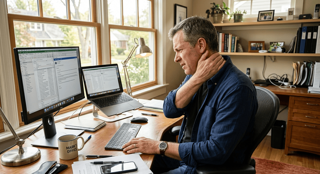 long term effects of tech neck office workers